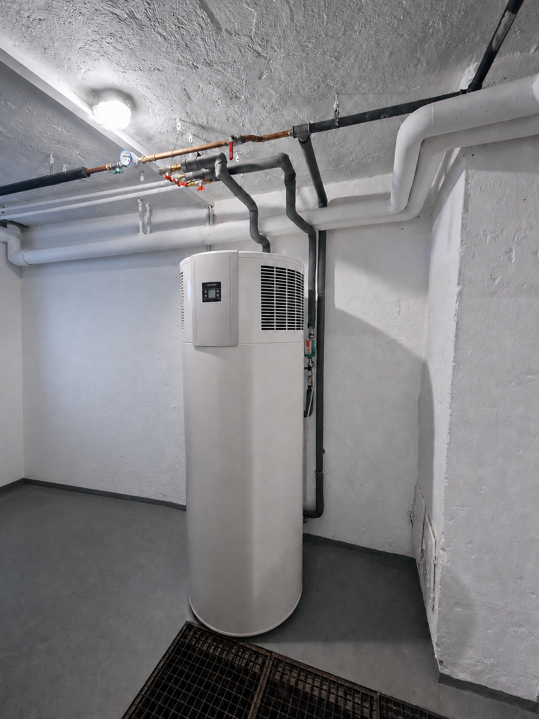 Wärmepumpen-Installation – Detailansicht aus einem Heger Haustechnik Projekt